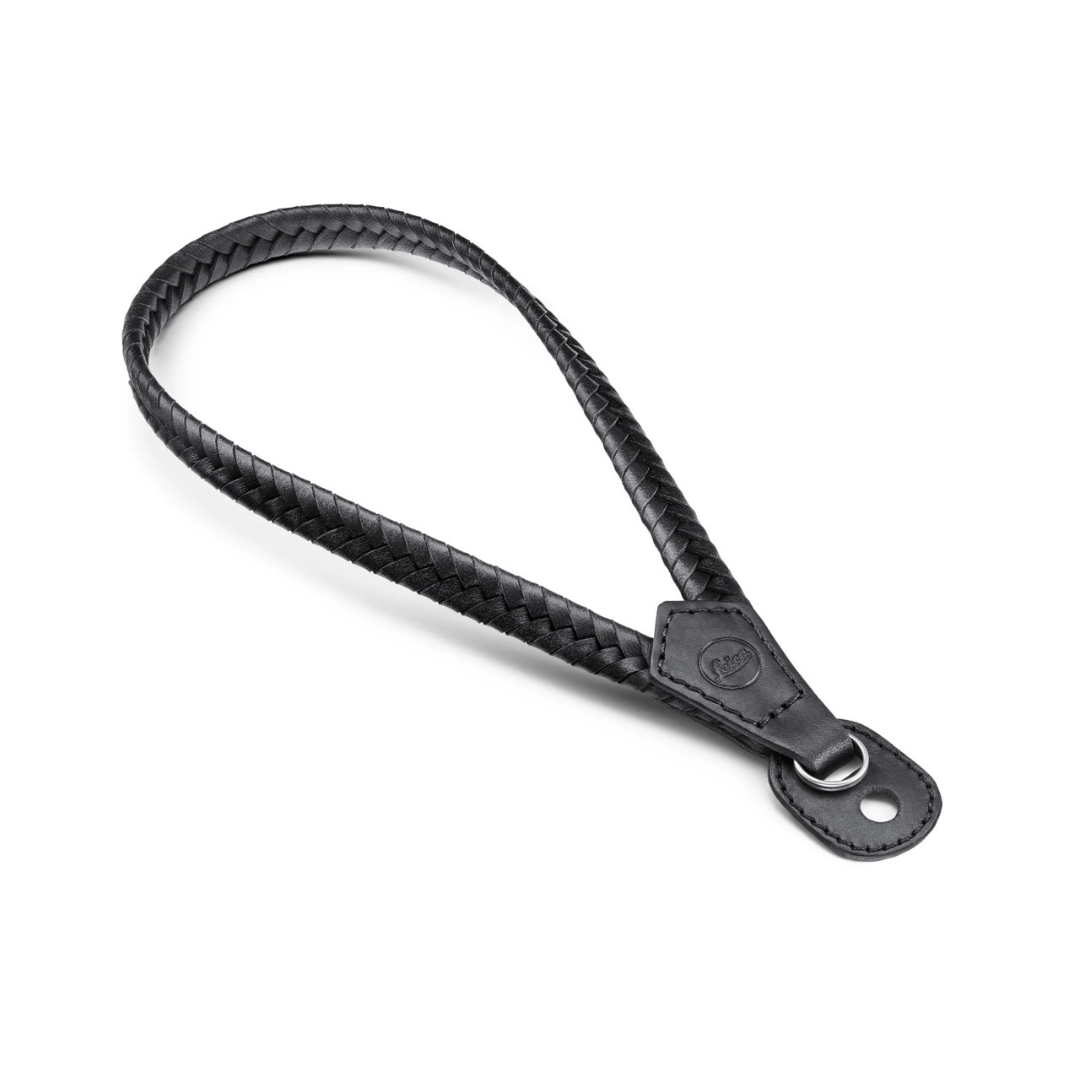 Wrist Strap, Leather, Braided, Black