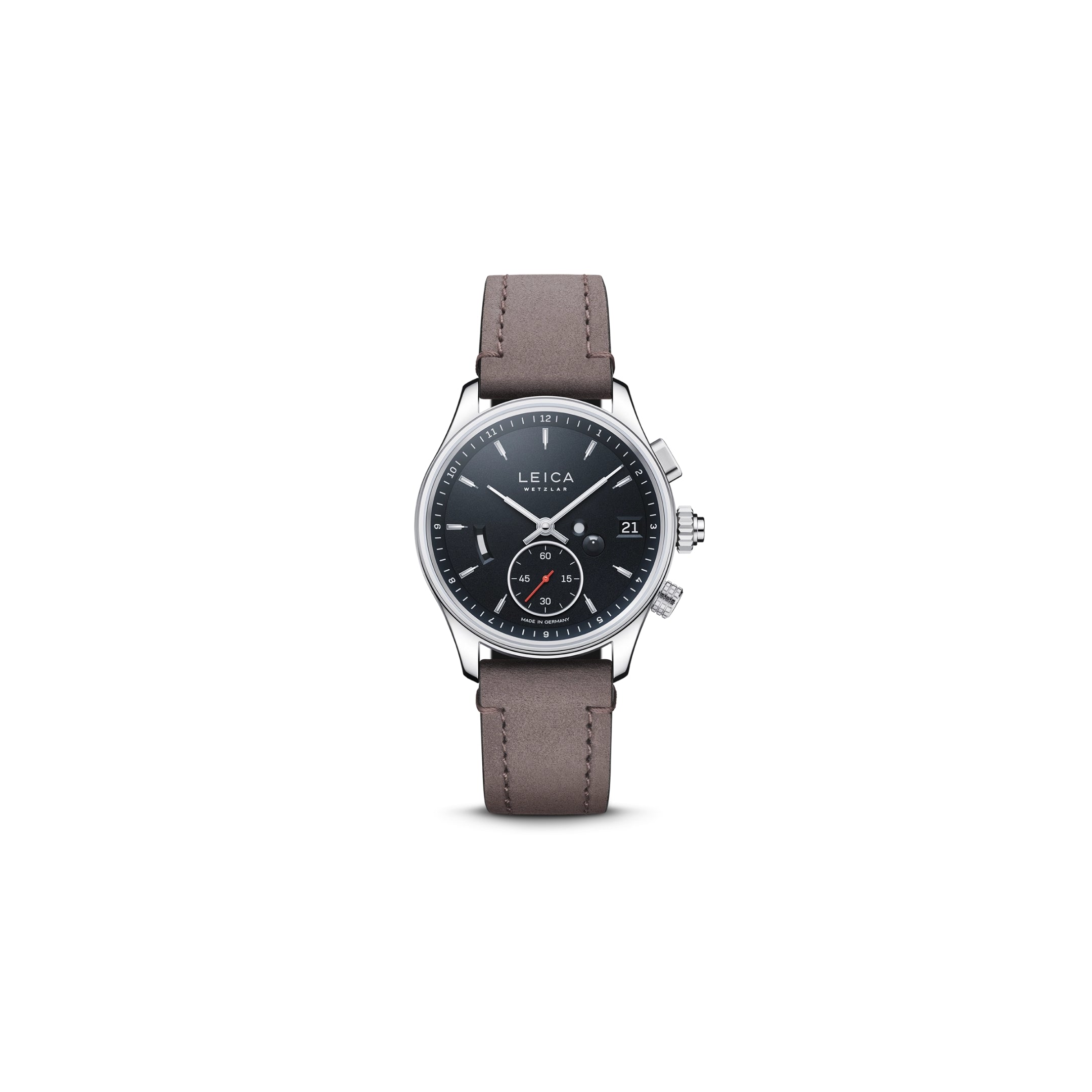 Leica Calf-Leather Strap, Nubuck castano