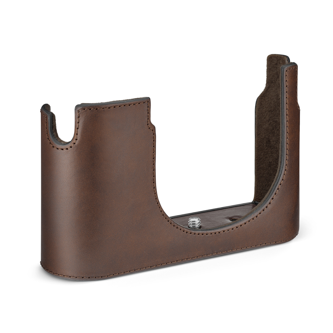 Leica Q3 Half Case, Leather, Darkbrown