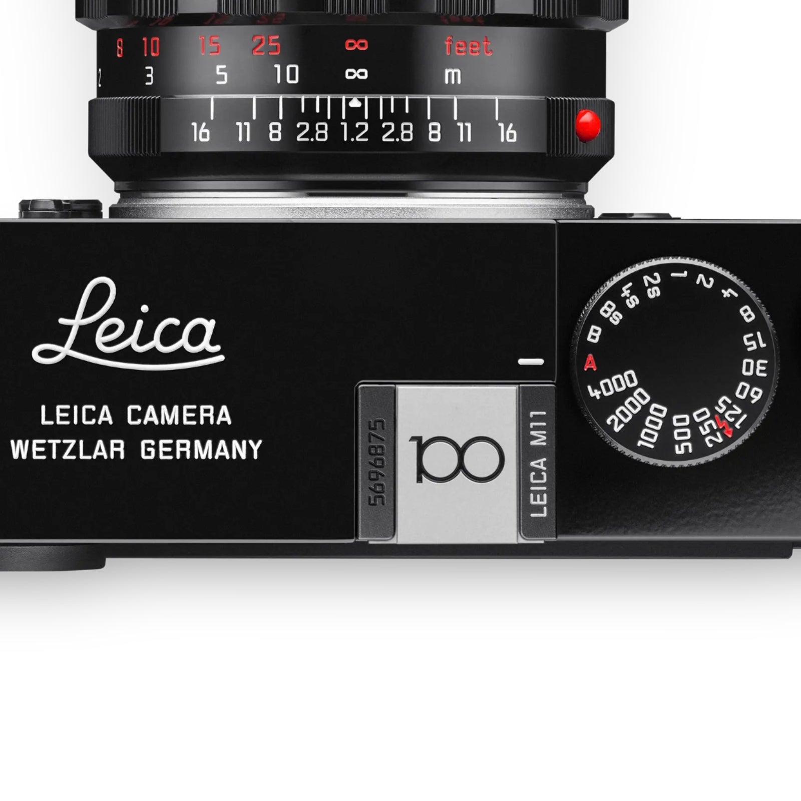 Hot Shoe Cover, brass, silver chrome, 100 YEARS OF LEICA