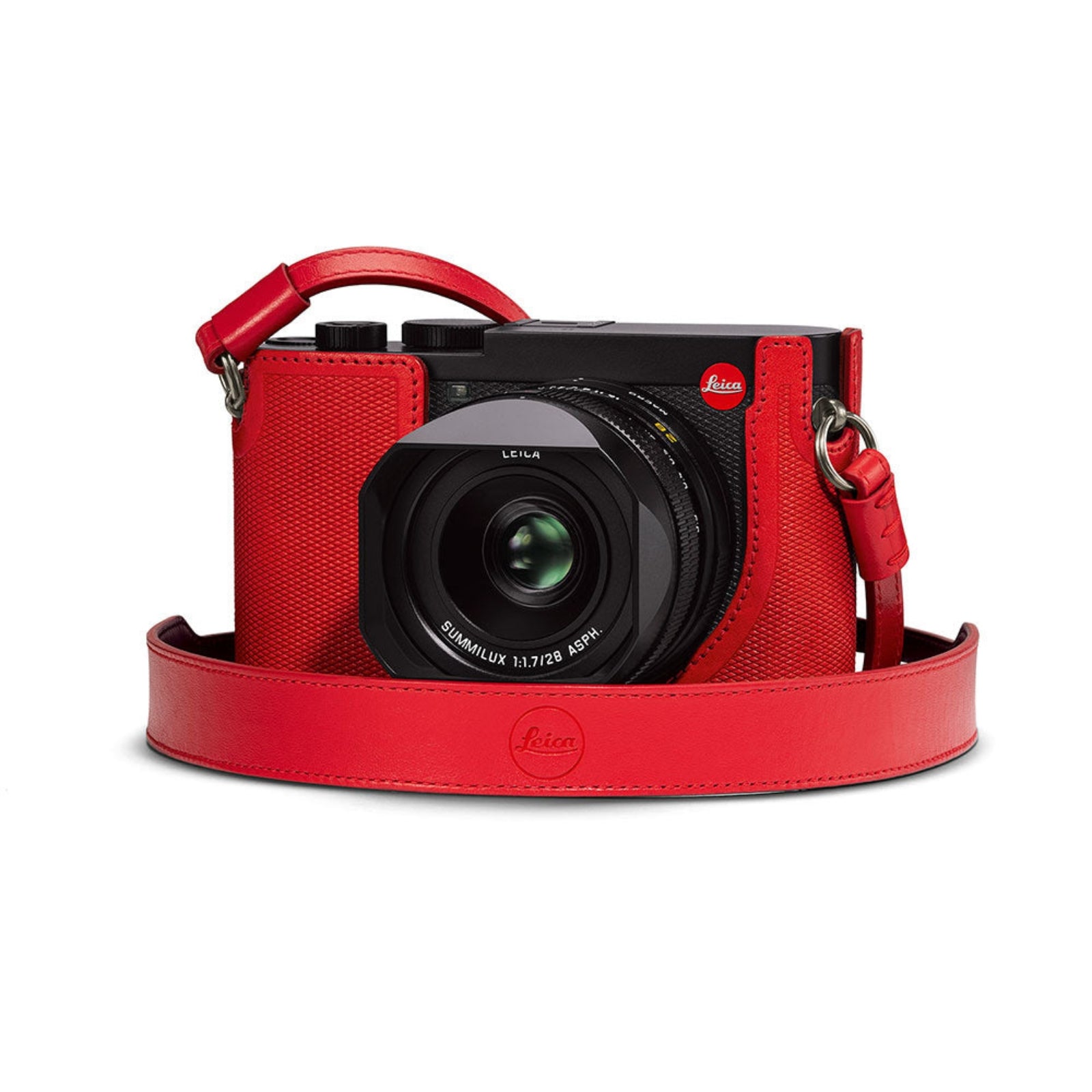 Leica Q2 Leather Carrying Strap, Red