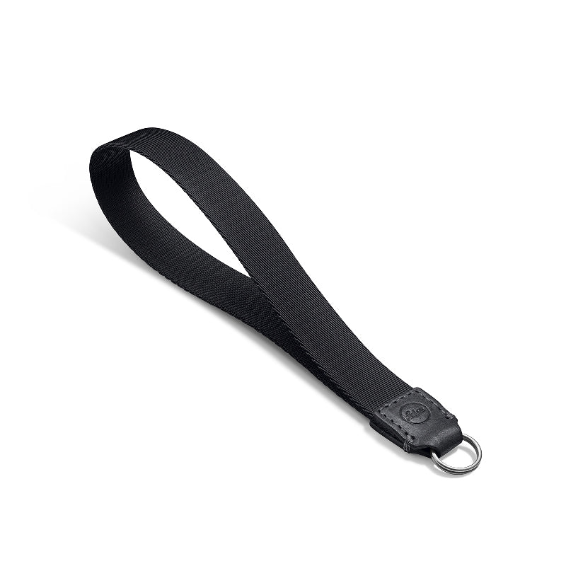 Wrist strap, fabric, leather, black